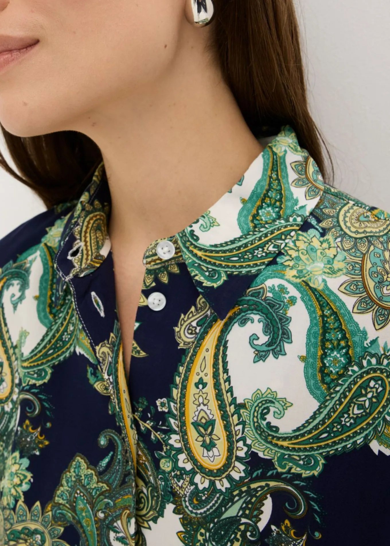 Blusa estampada de viscosa fluida