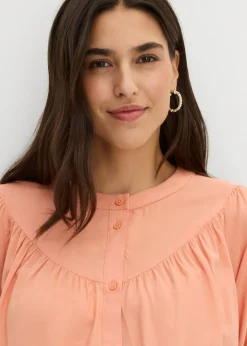 Blusa estilo prairie de viscosa fluida