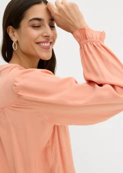 Blusa estilo prairie de viscosa fluida