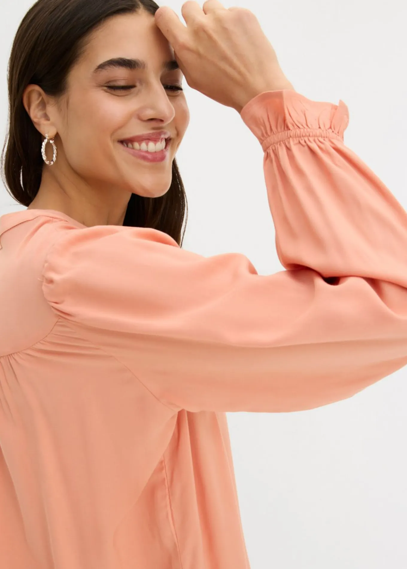 Blusa estilo prairie de viscosa fluida