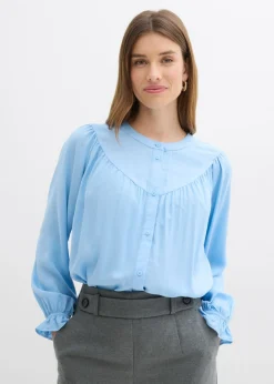 Blusa estilo prairie de viscosa fluida