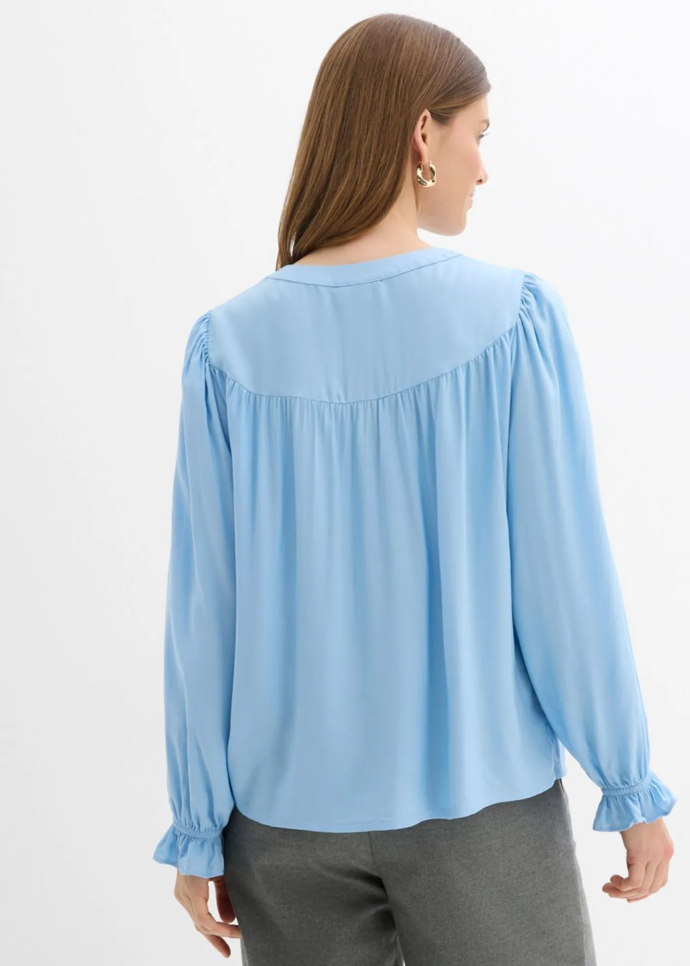 Blusa estilo prairie de viscosa fluida