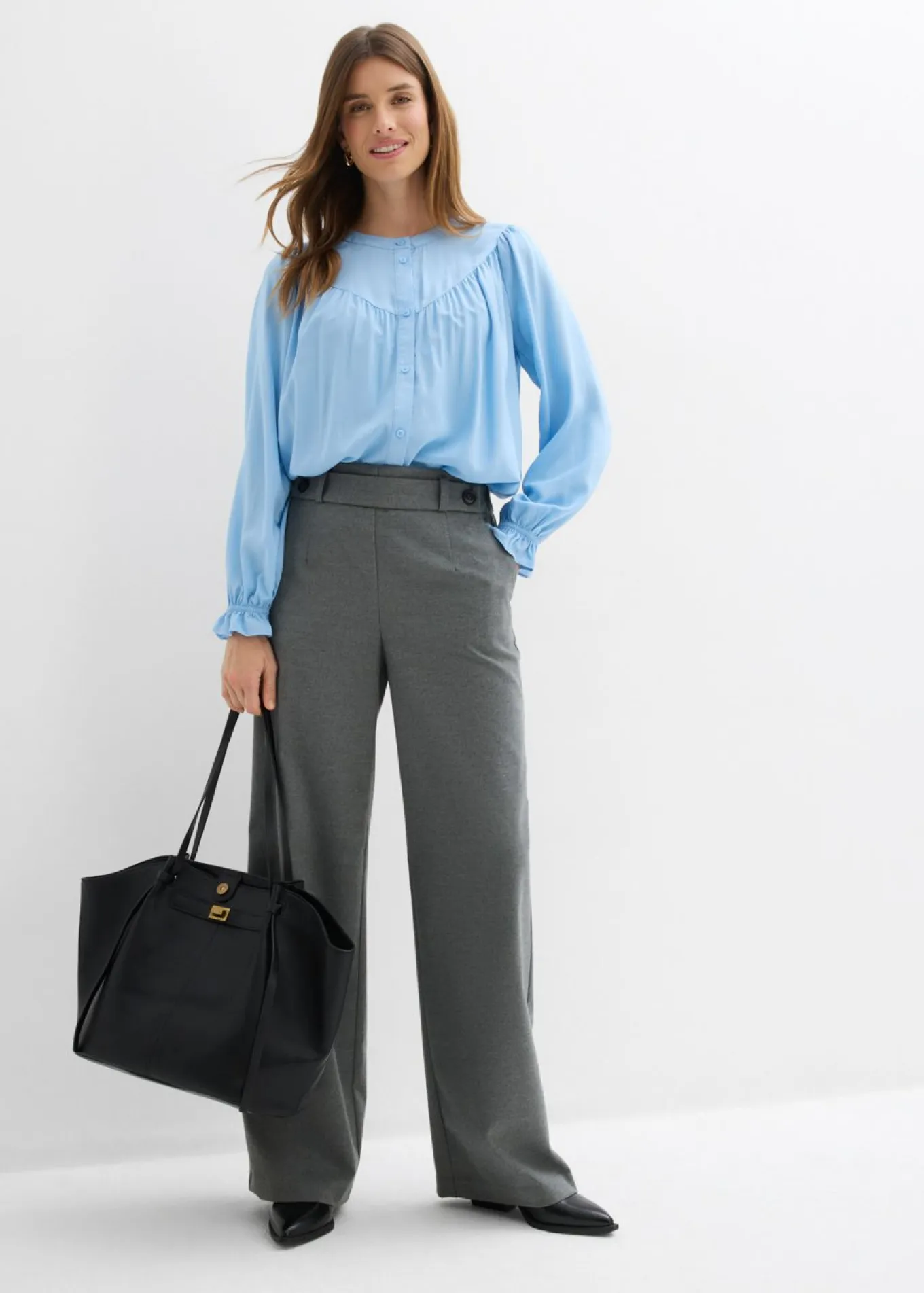Blusa estilo prairie de viscosa fluida
