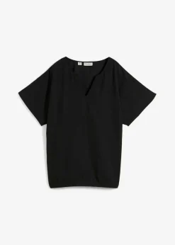 Blusa holgada con dobladillo elástico