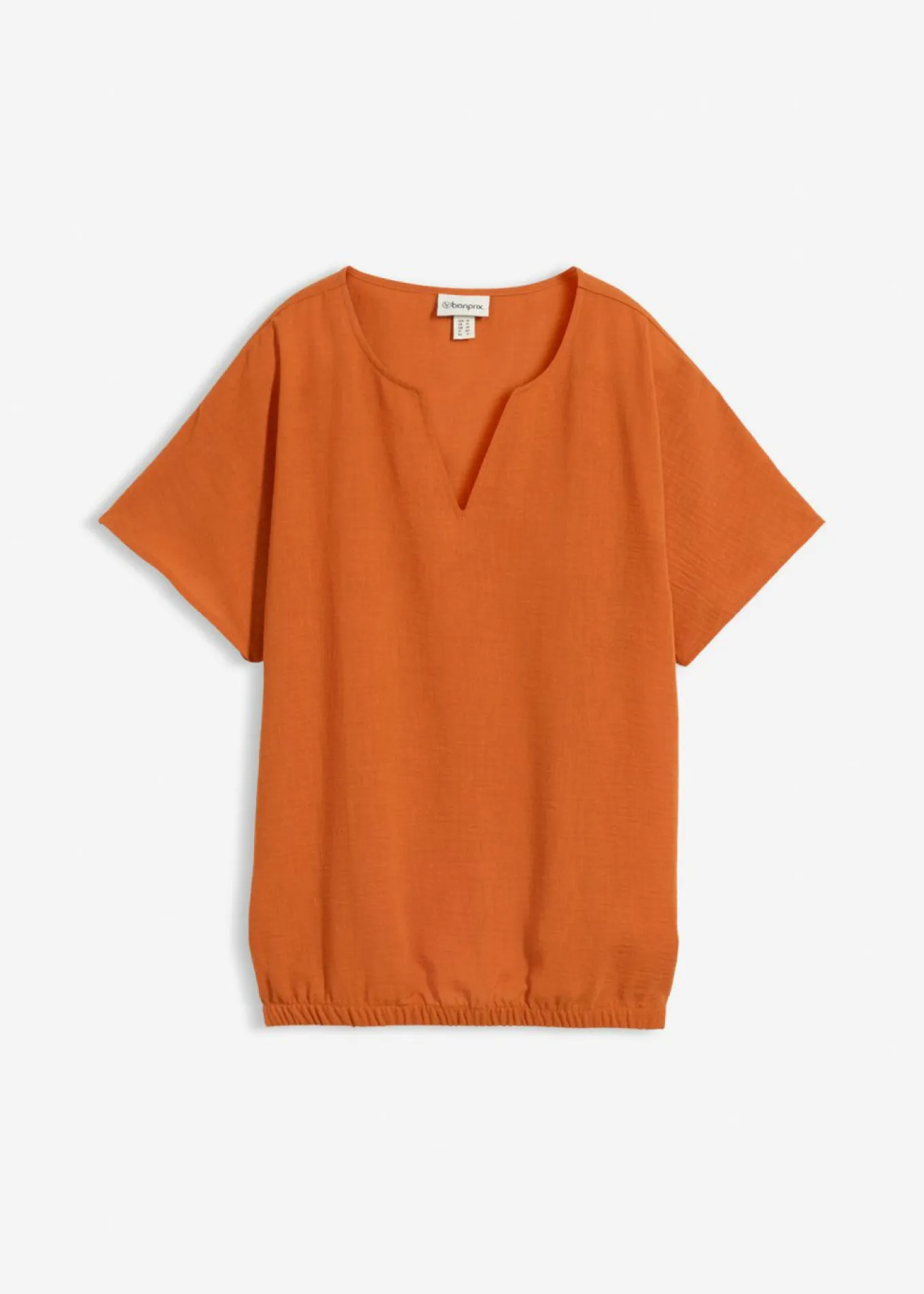 Blusa holgada con dobladillo elástico