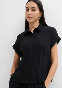 Blusa holgada de crepé estructurado