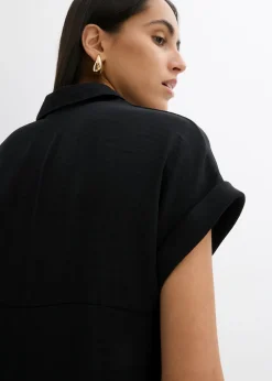Blusa holgada de crepé estructurado