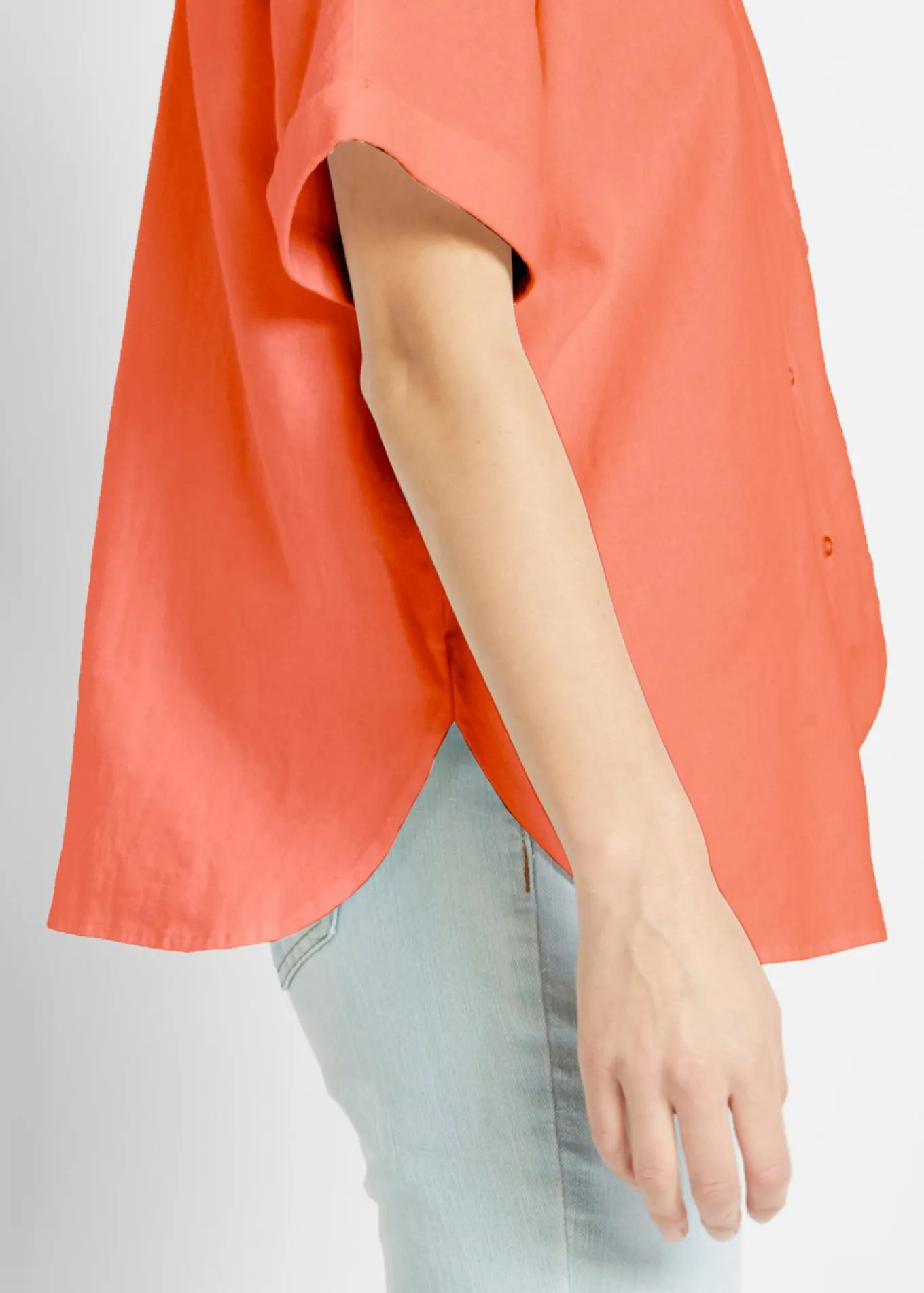 Blusa holgada de media manga con lino