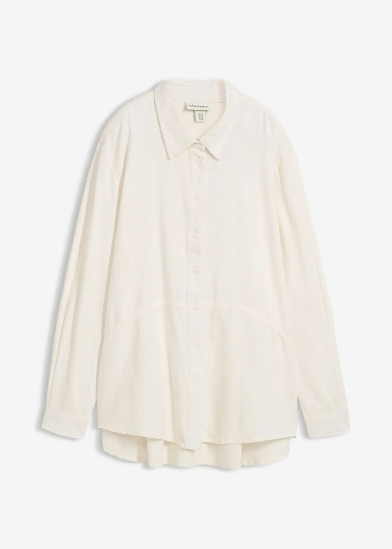 Blusa holgada de mezcla de lino