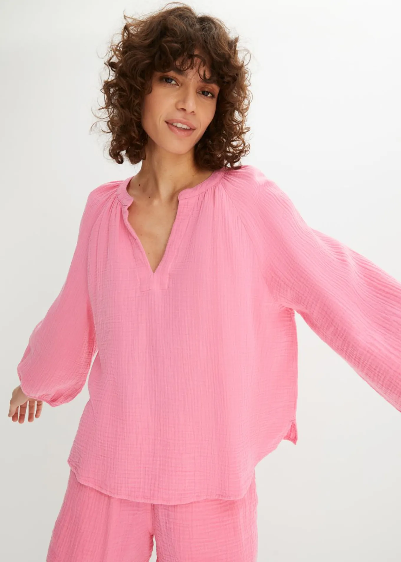 Blusa holgada de muselina
