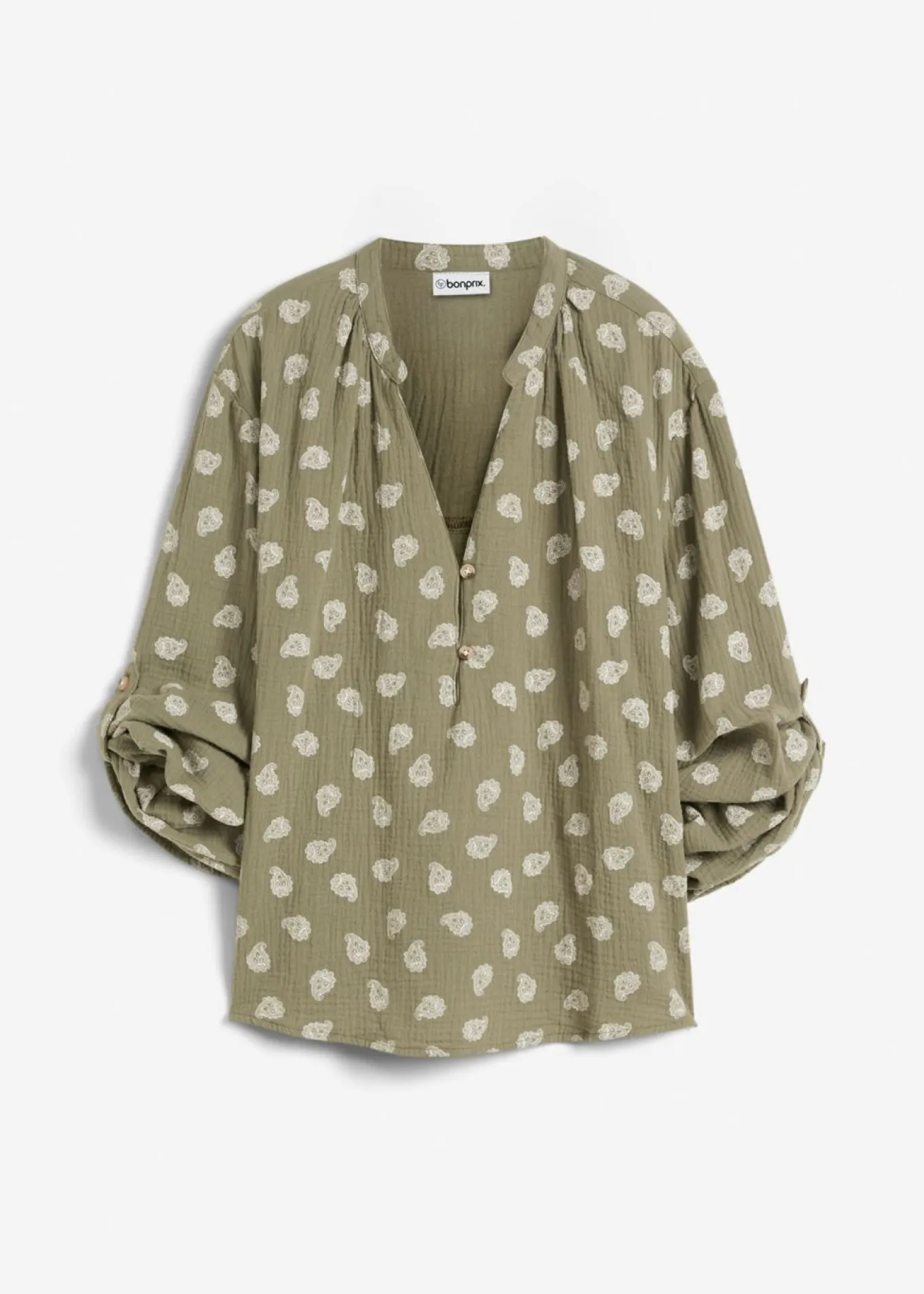 Blusa holgada de muselina vaporosa