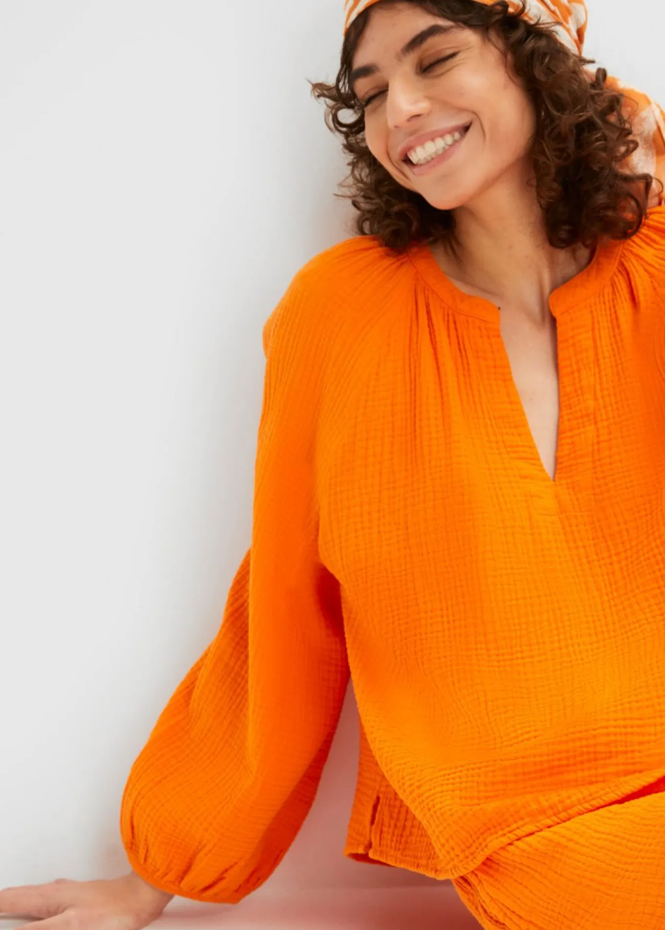Blusa holgada de muselina