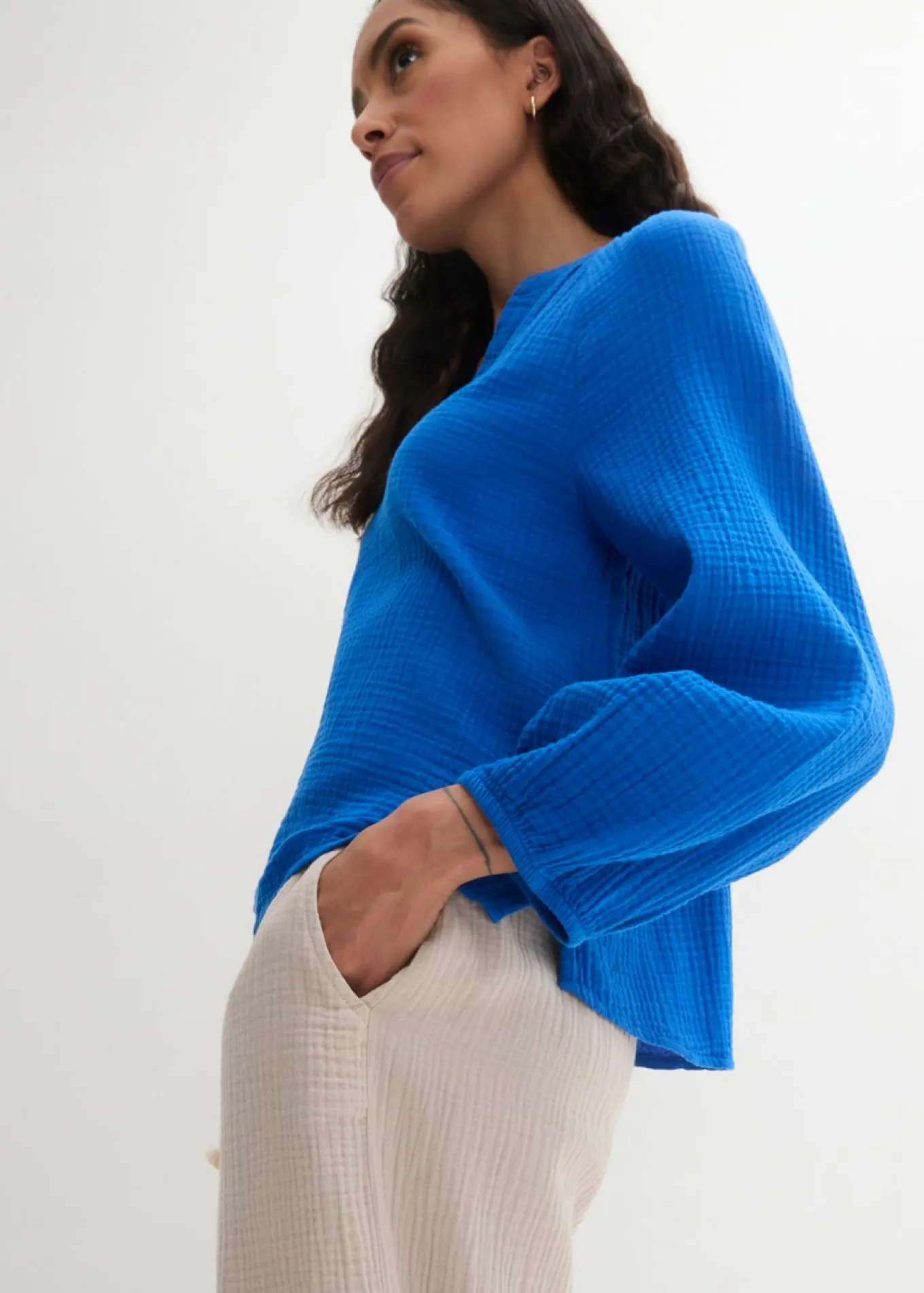 Blusa holgada de muselina