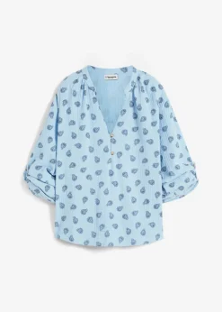 Blusa holgada de muselina vaporosa