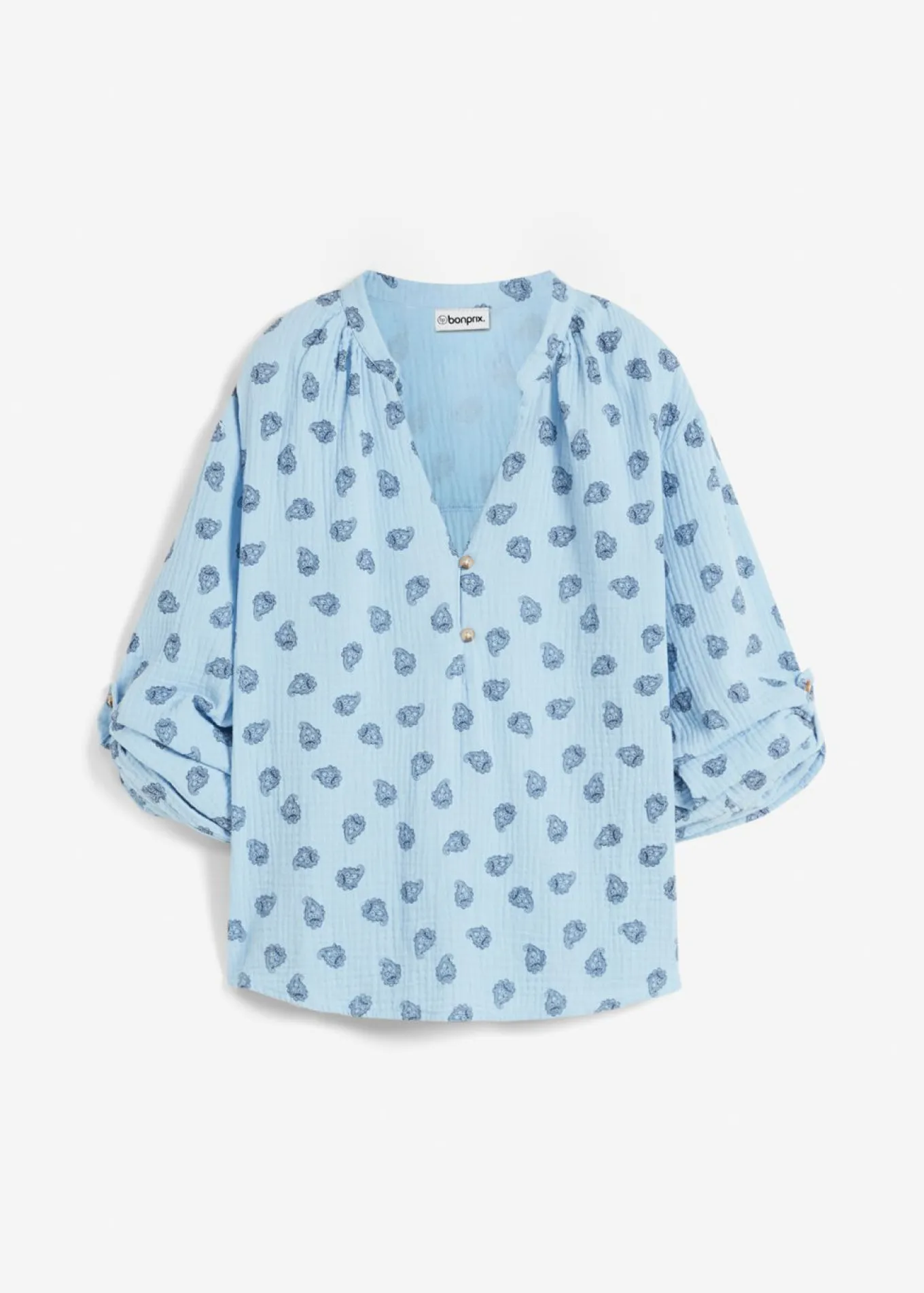 Blusa holgada de muselina vaporosa