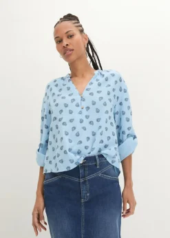 Blusa holgada de muselina vaporosa