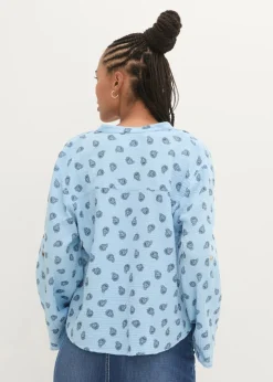 Blusa holgada de muselina vaporosa