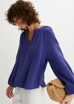 Blusa holgada de muselina