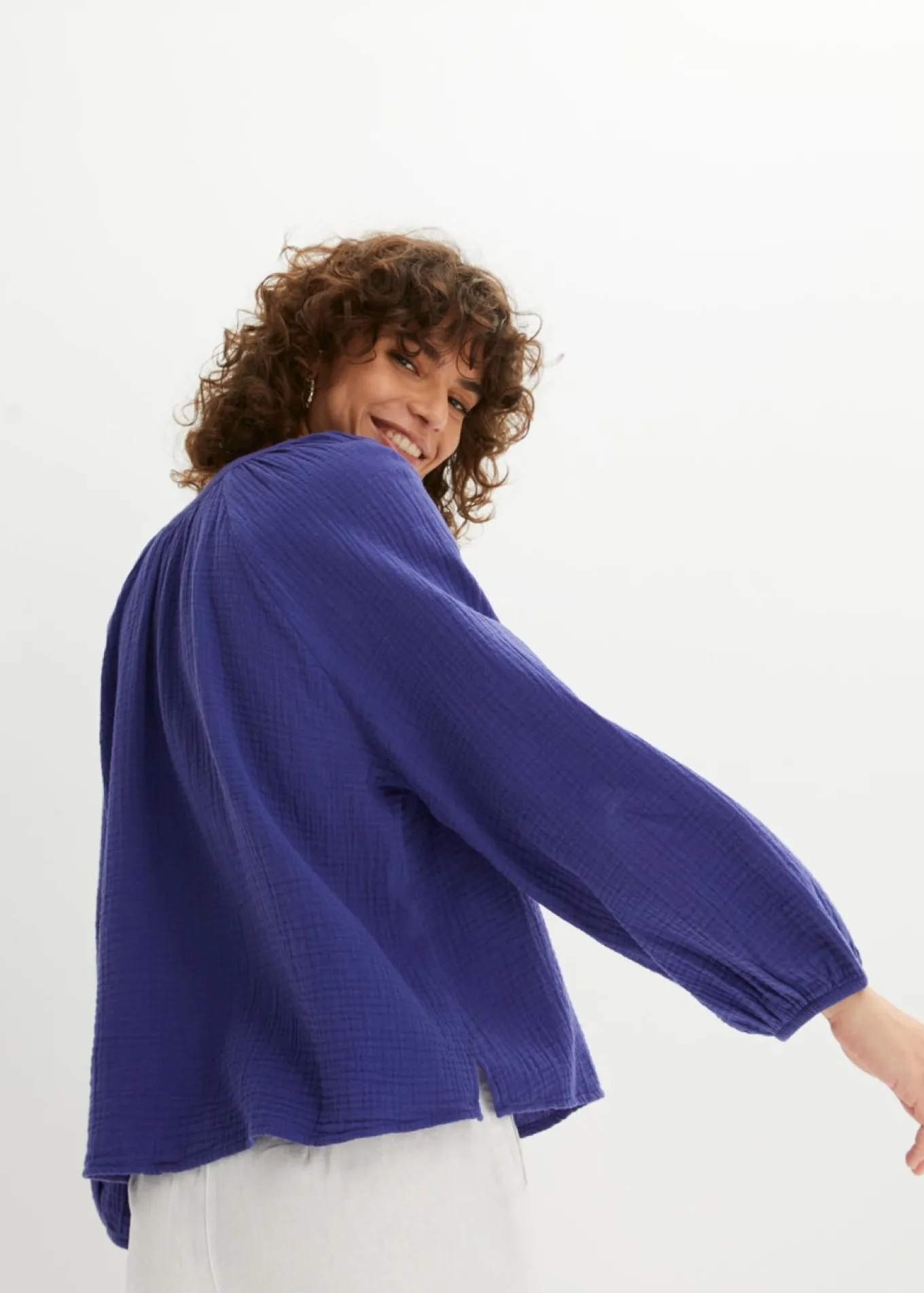 Blusa holgada de muselina