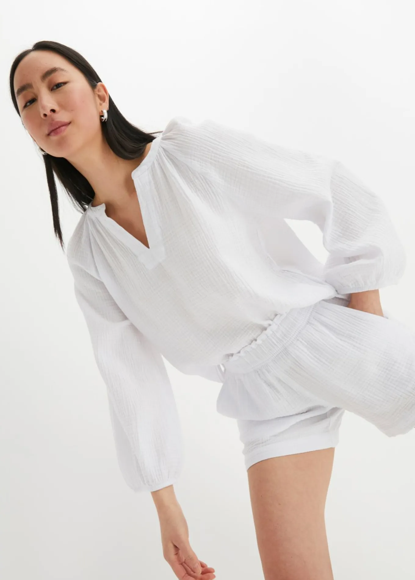 Blusa holgada de muselina