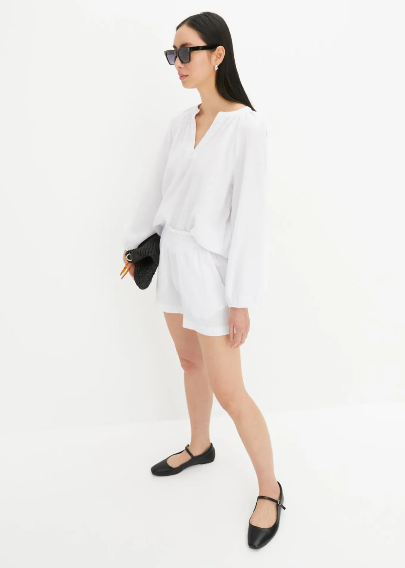 Blusa holgada de muselina