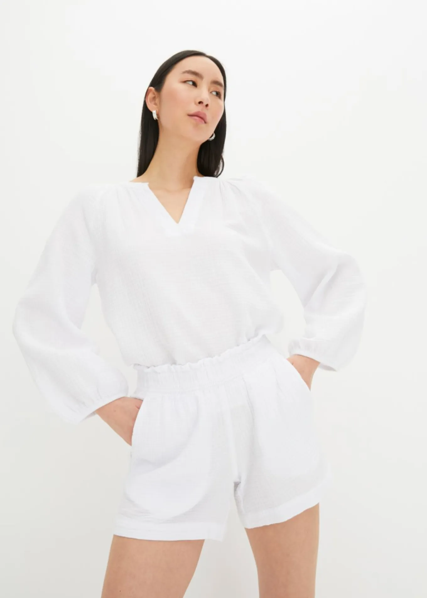 Blusa holgada de muselina