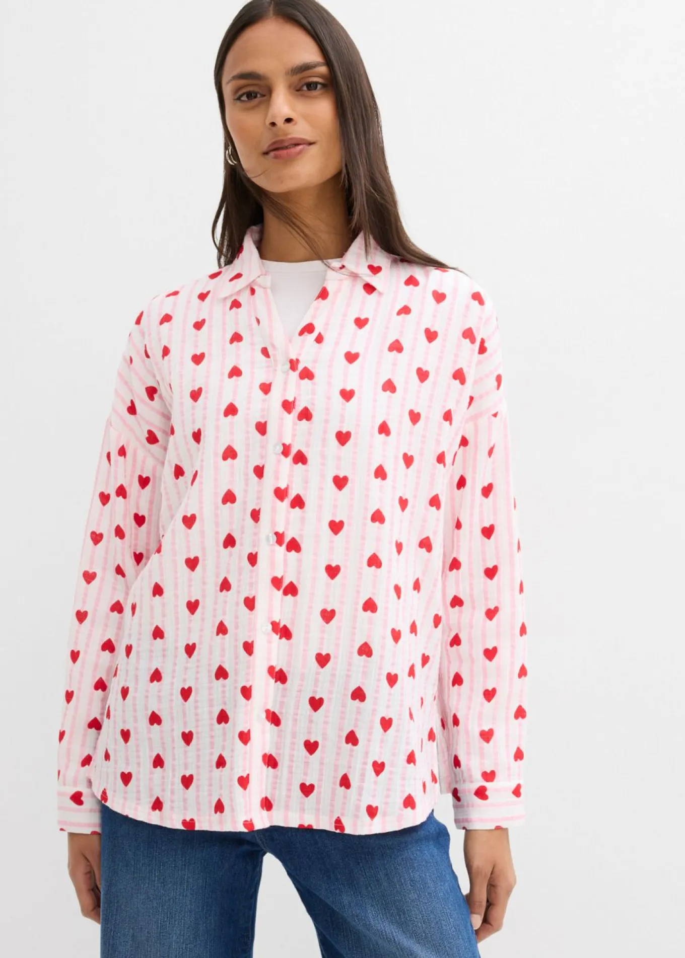 Blusa holgada de muselina suave