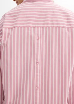 Blusa holgada de popelín de algodón