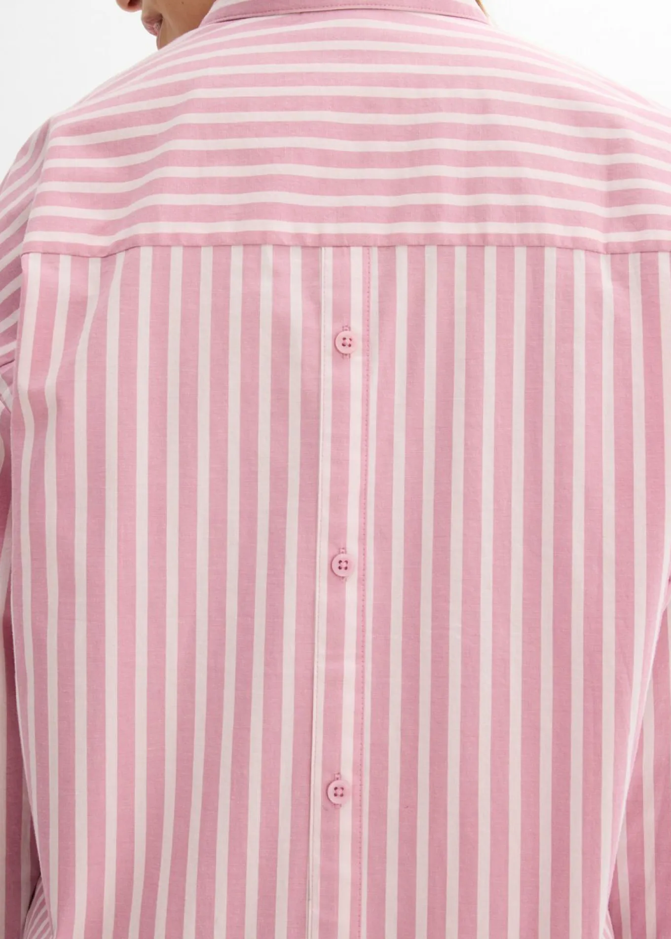 Blusa holgada de popelín de algodón