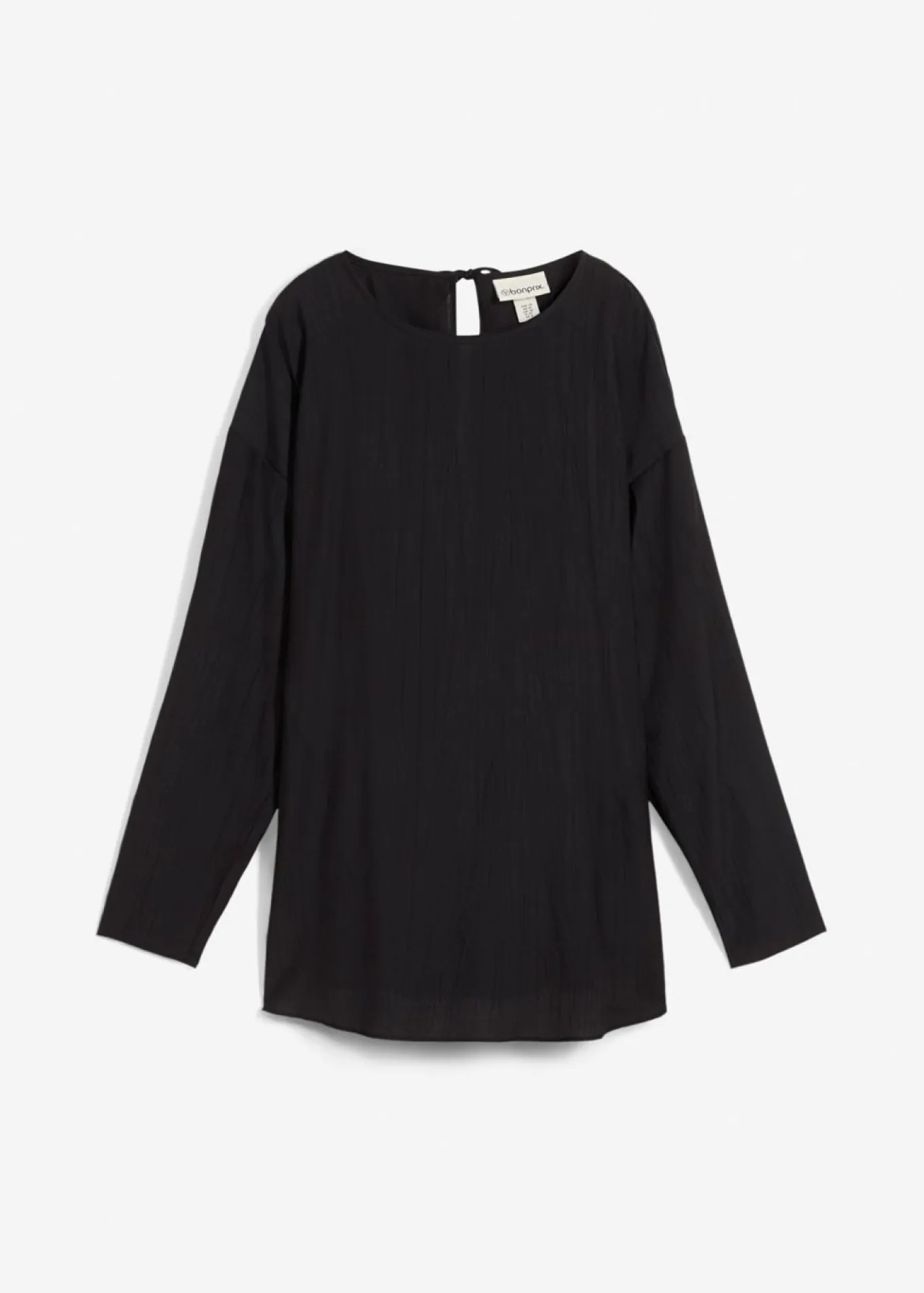 Blusa holgada tipo túnica de mezcla de viscosa arrugada con estructura