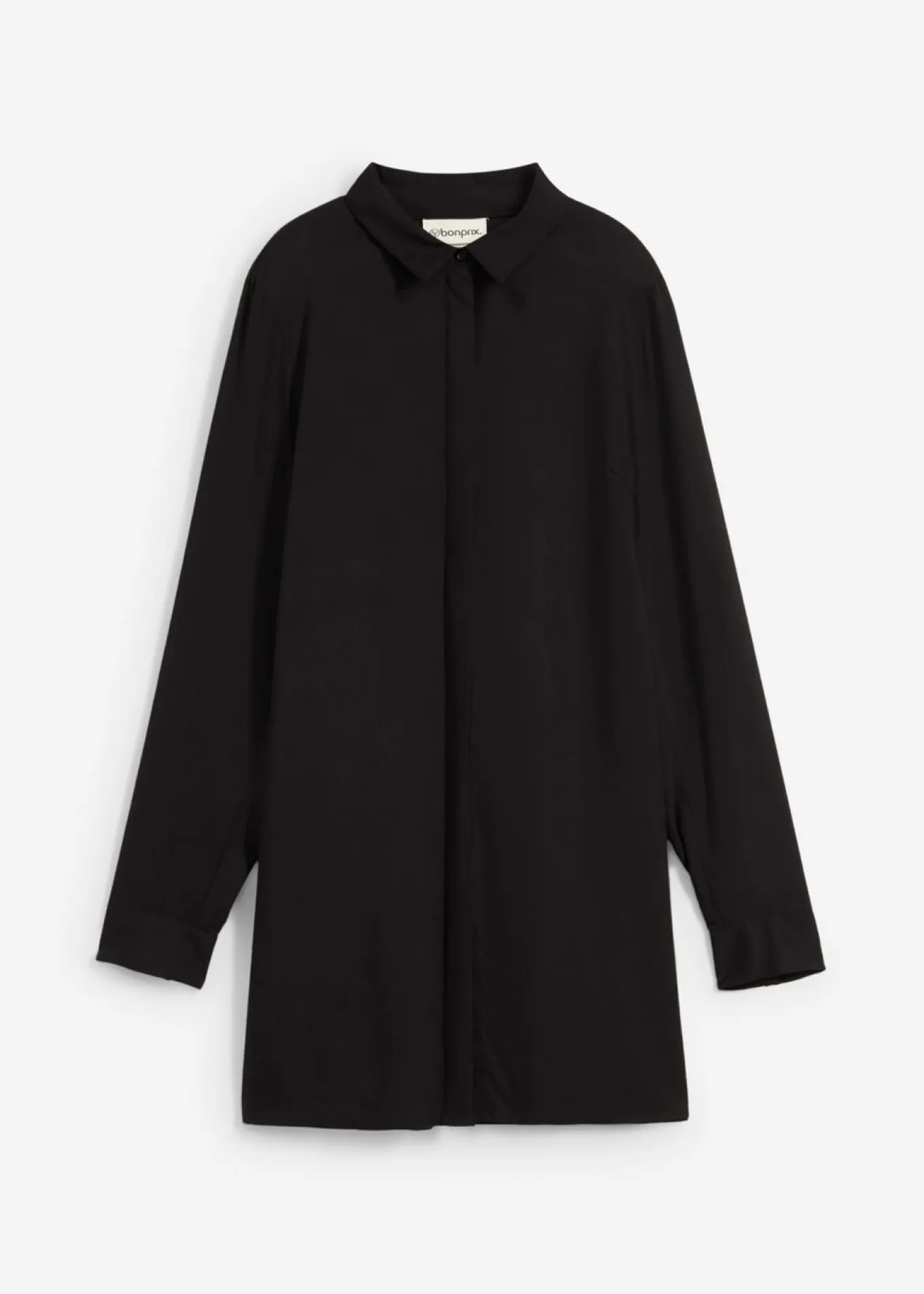 Blusa larga con abertura de viscosa fluida