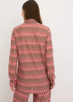 Blusa larga con aspecto de ganchillo