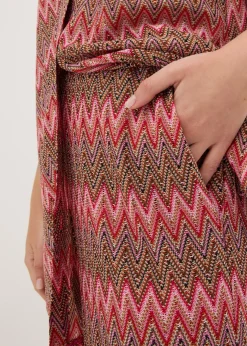 Blusa larga con aspecto de ganchillo