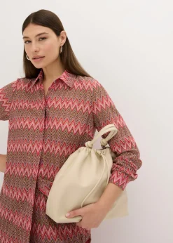 Blusa larga con aspecto de ganchillo