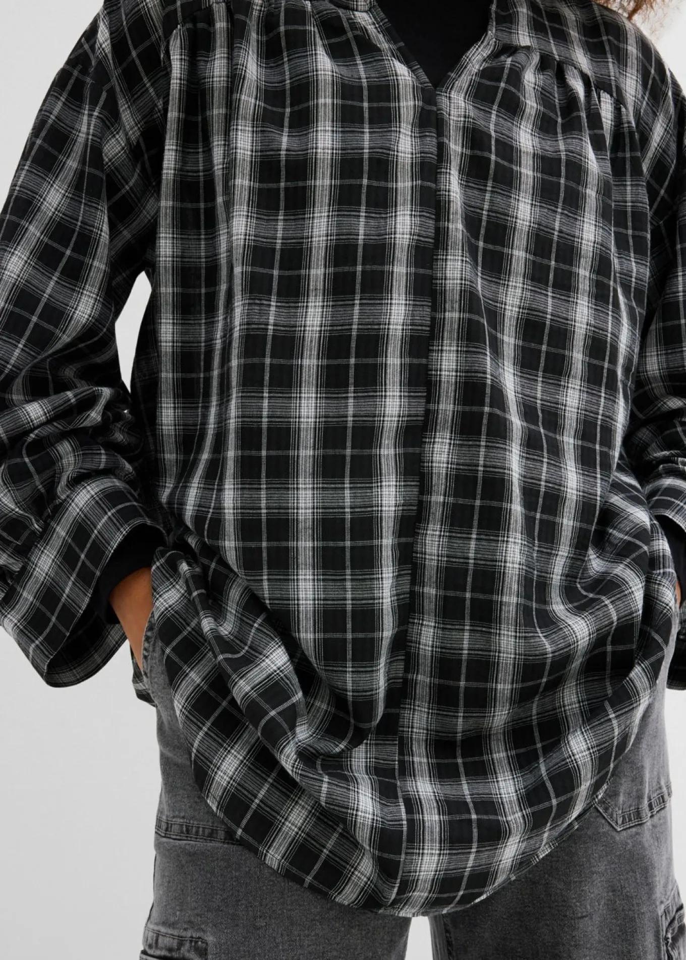 Blusa larga con corte holgado