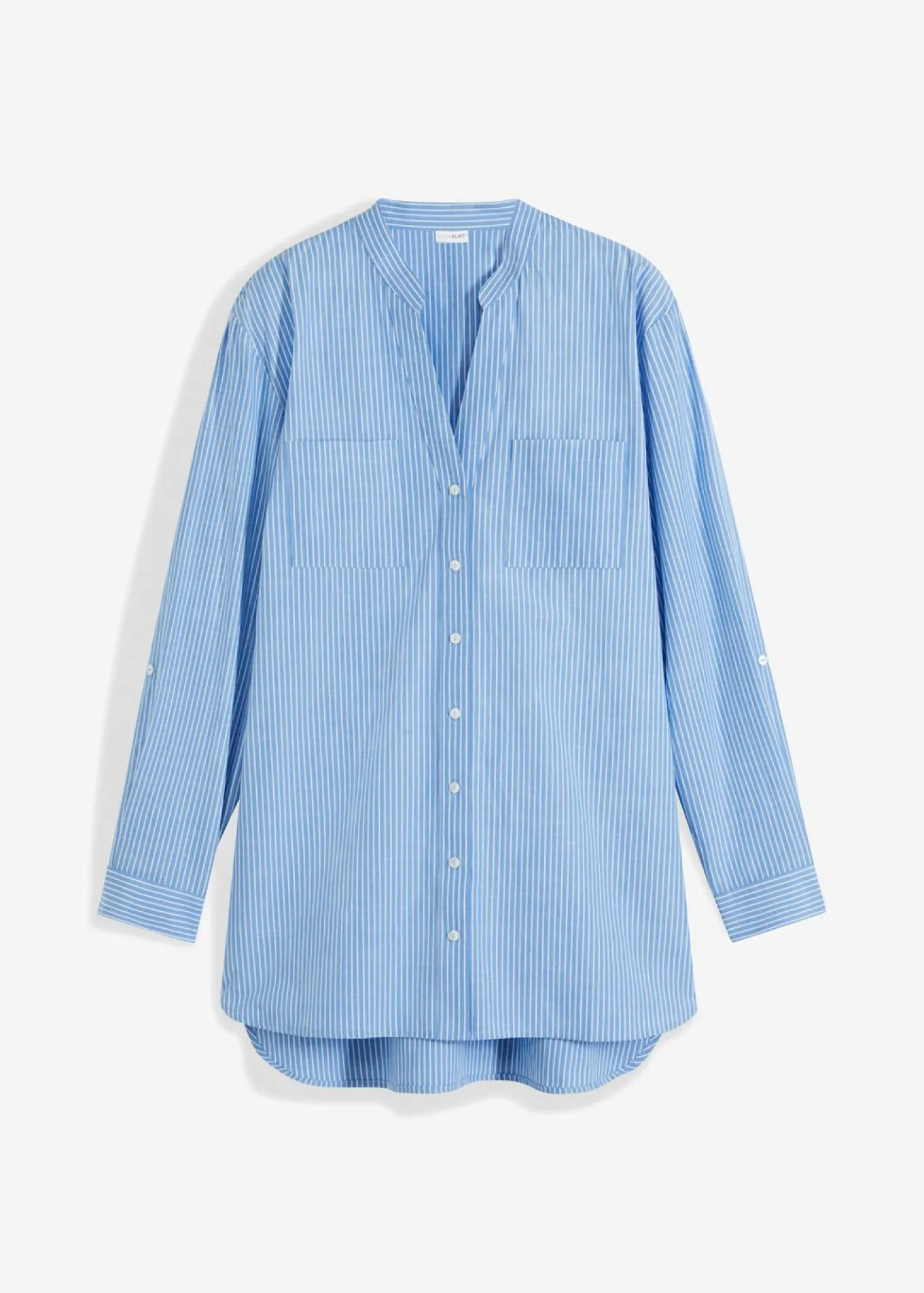 Blusa larga con mangas remangables