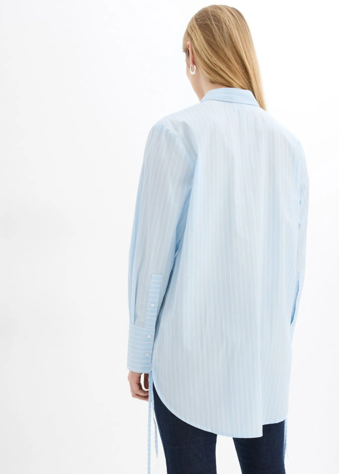Blusa larga de algodón puro