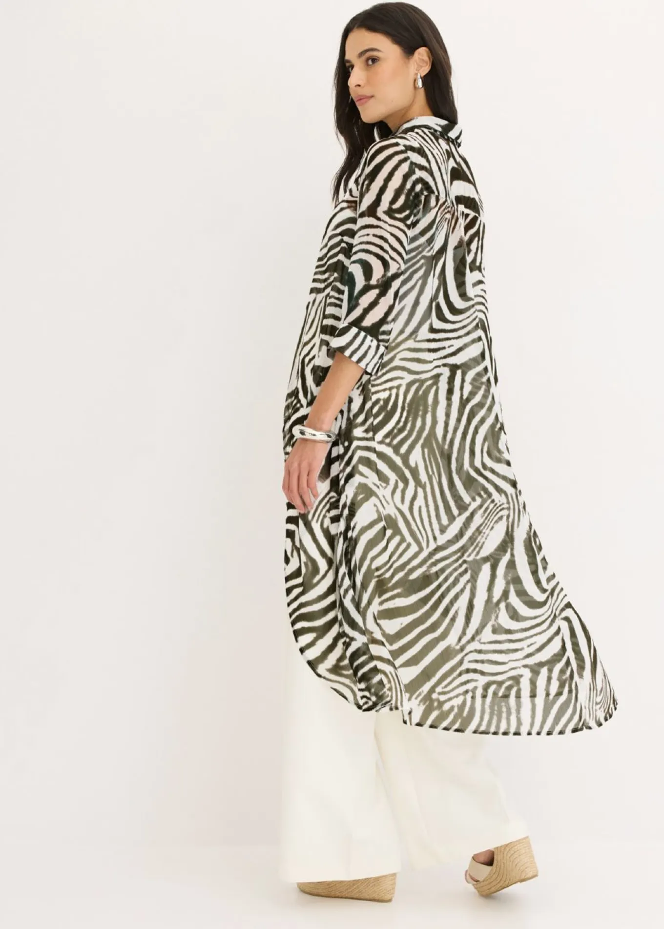 Blusa larga de gasa