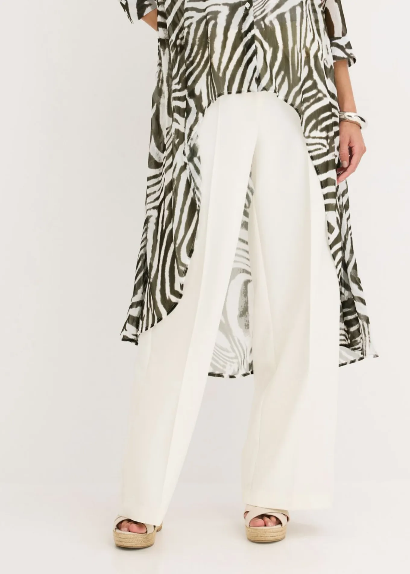 Blusa larga de gasa