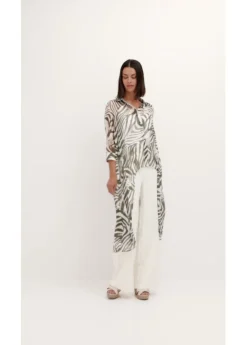 Blusa larga de gasa