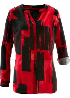 Blusa larga de gasa con estampado