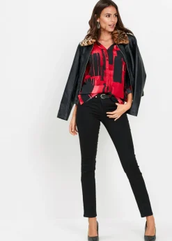 Blusa larga de gasa con estampado
