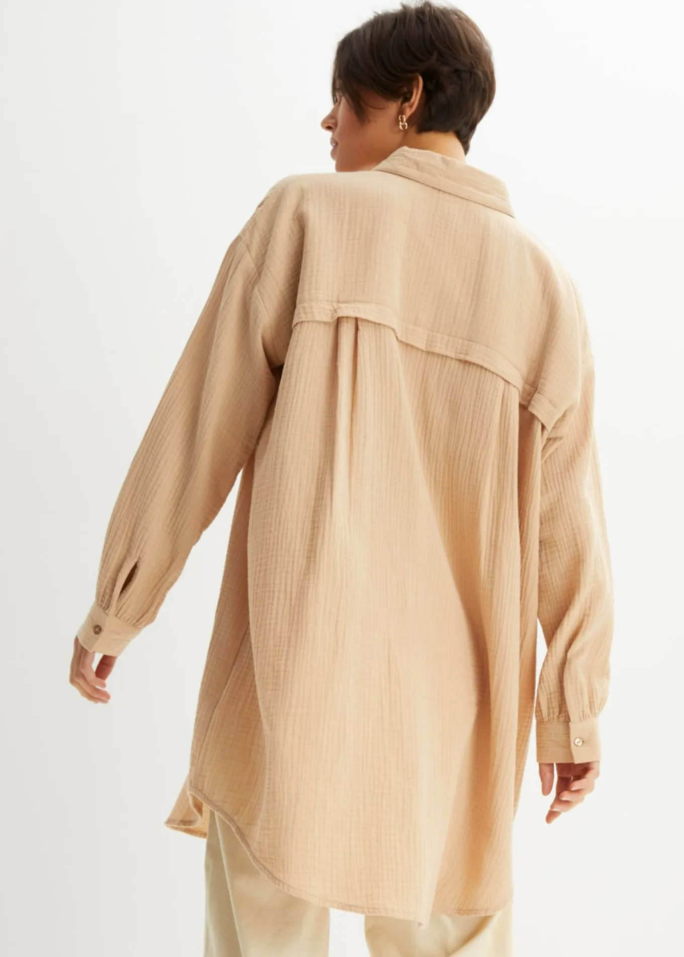 Blusa larga de muselina con corte holgado