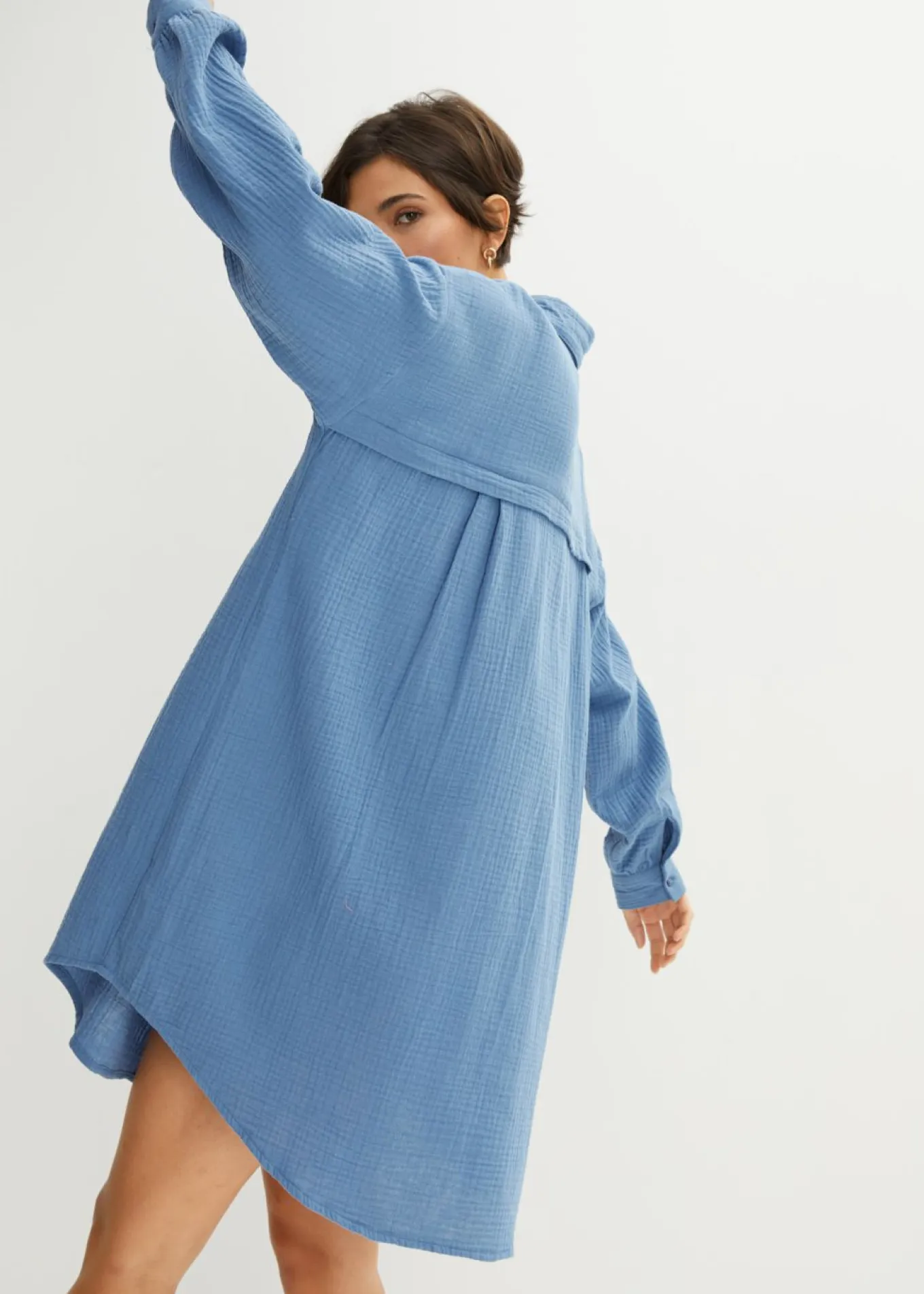 Blusa larga de muselina con corte holgado