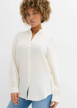 Blusa larga de muselina ligera