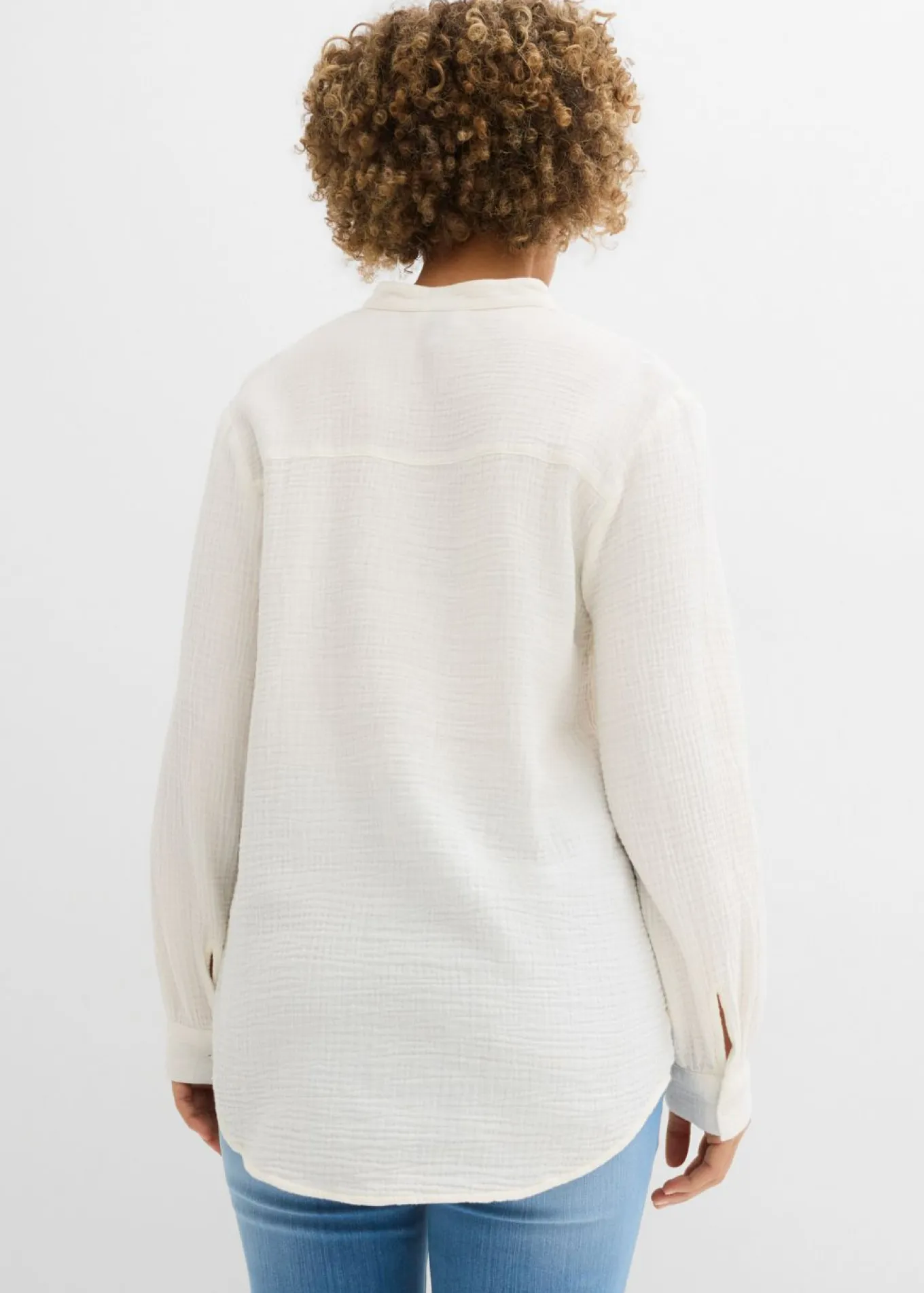 Blusa larga de muselina ligera
