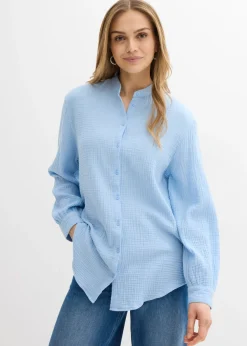 Blusa larga de muselina ligera