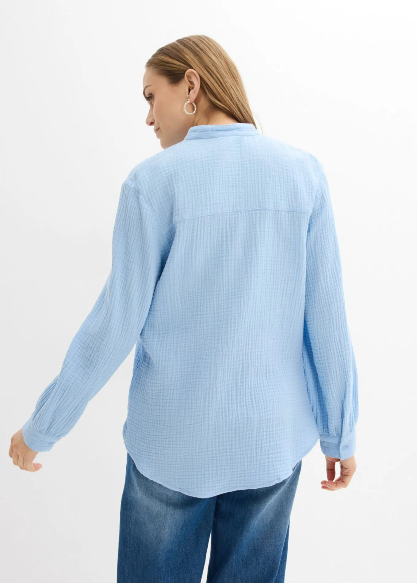 Blusa larga de muselina ligera