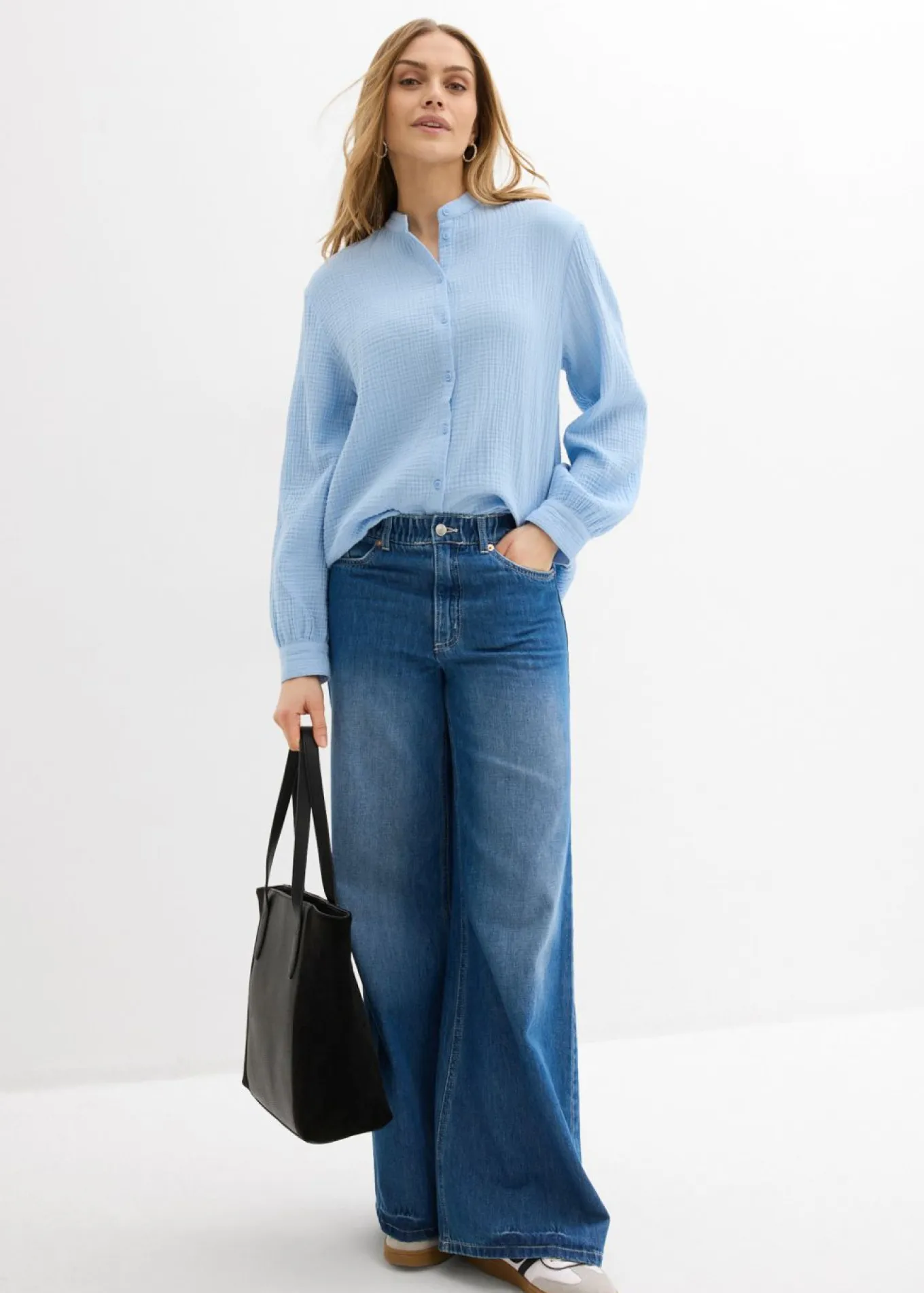 Blusa larga de muselina ligera