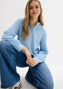 Blusa larga de muselina ligera